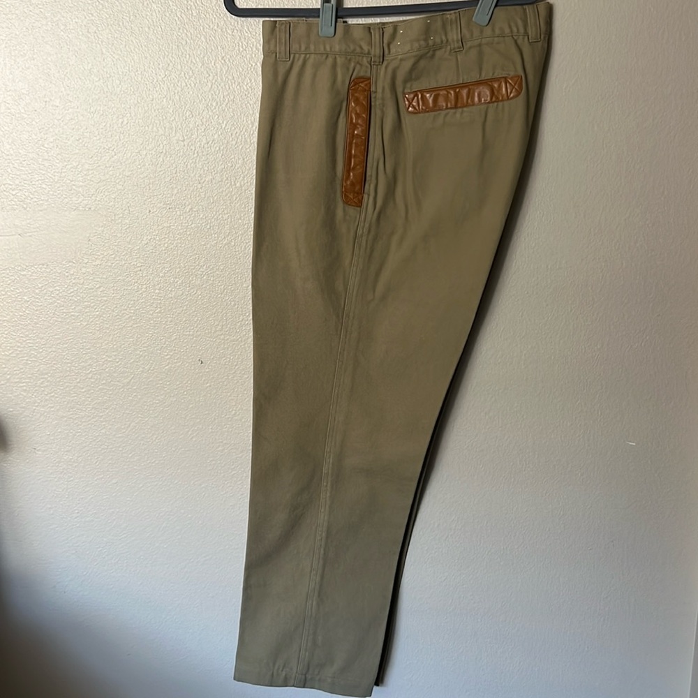 Orvis Cotton Men’s Pants with leather look trim